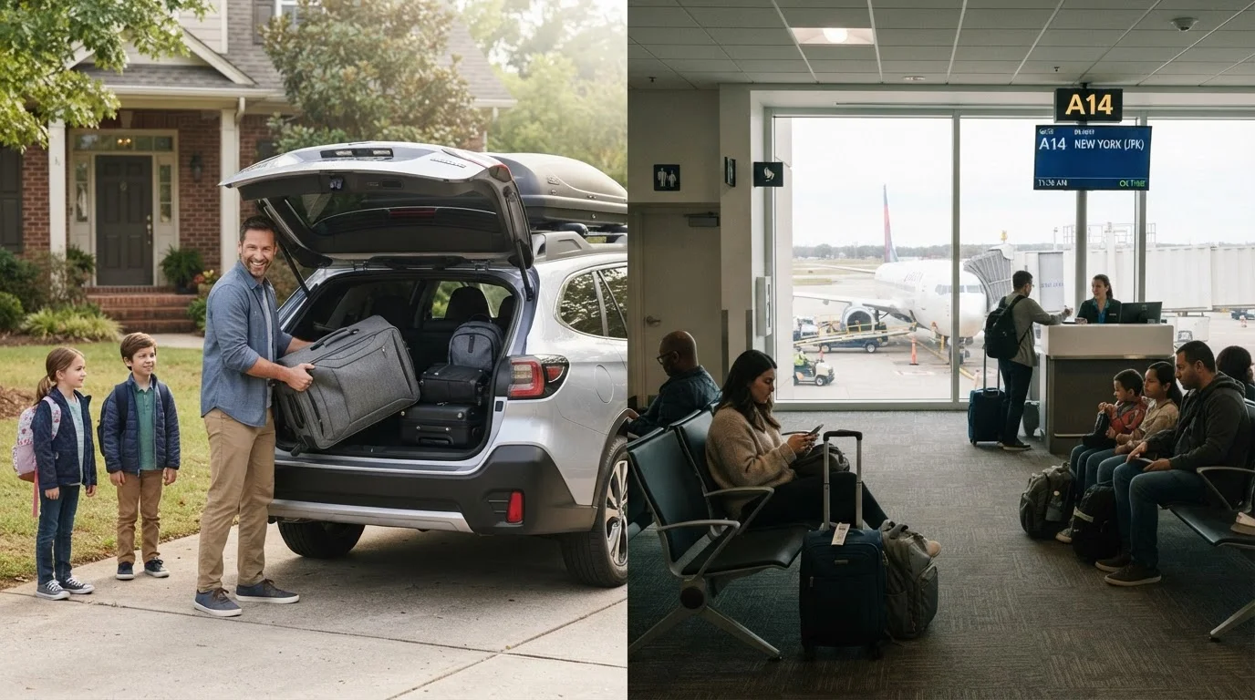 Driving vs. Flying for Domestic Trips: A Framework for Deciding