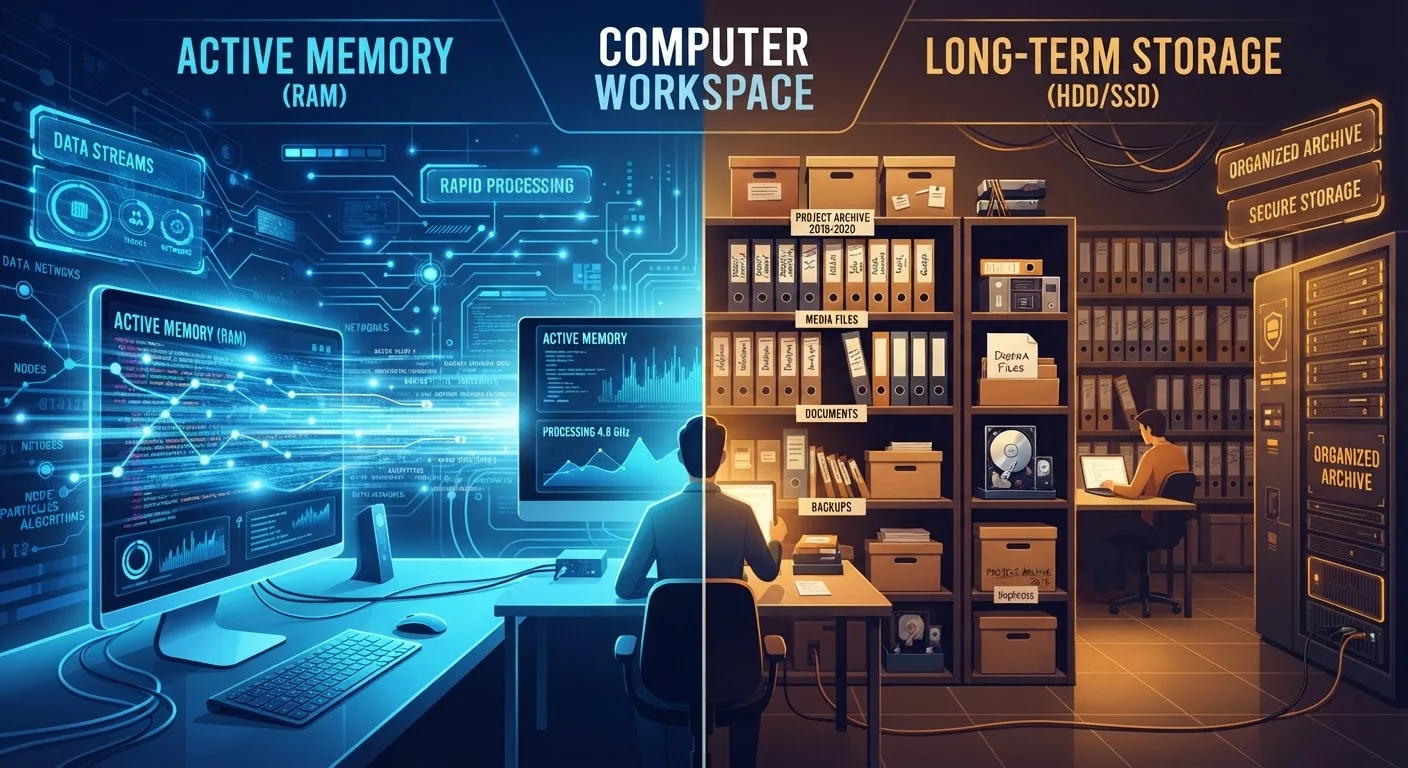 The Difference Between RAM and Storage (And Why It Matters for Everyday Tasks)