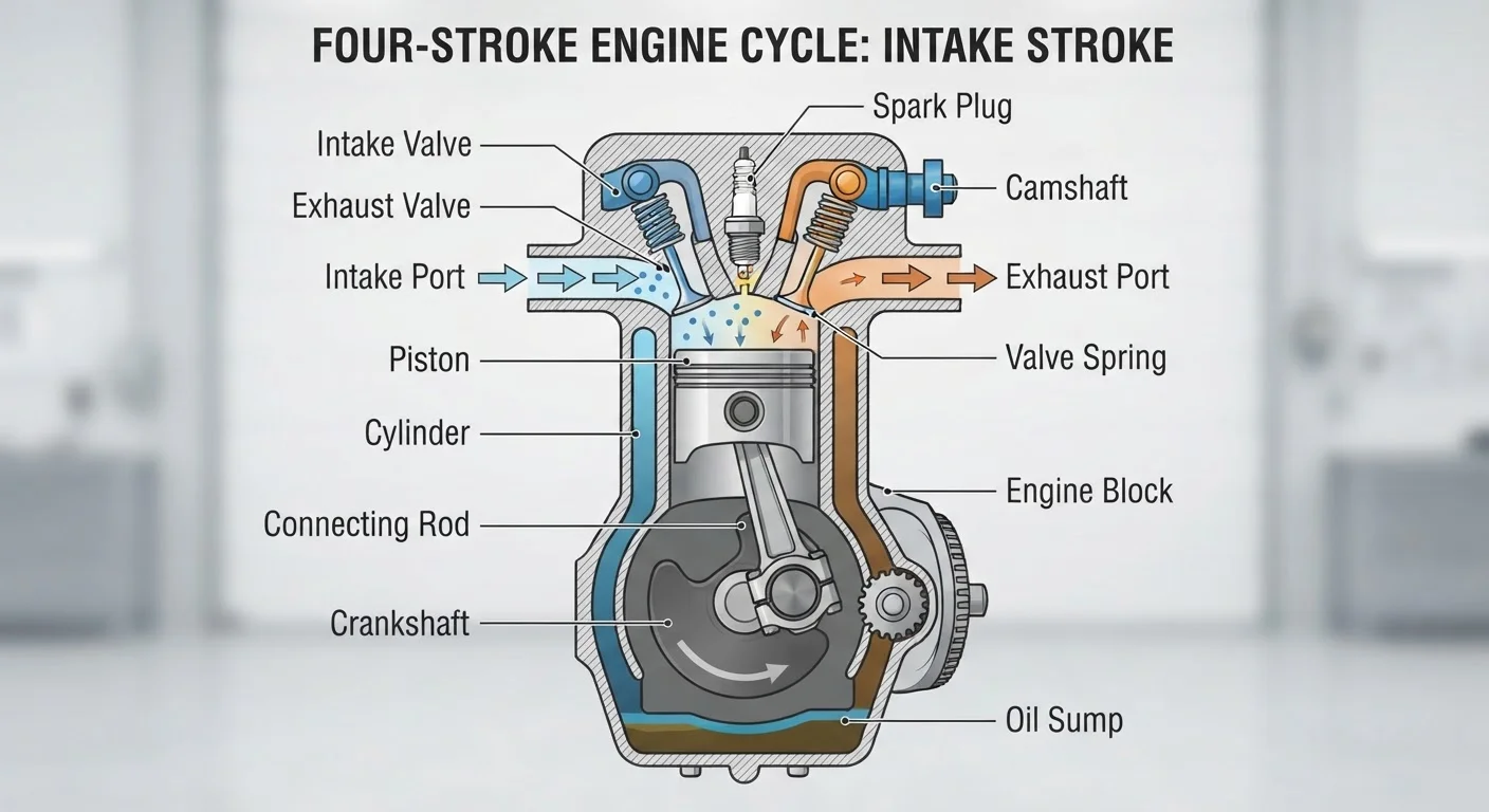 The Four-Stroke Engine Cycle, Explained Without the Jargon